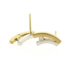 Image 6 of Bicolor gold stud earrings with diamonds