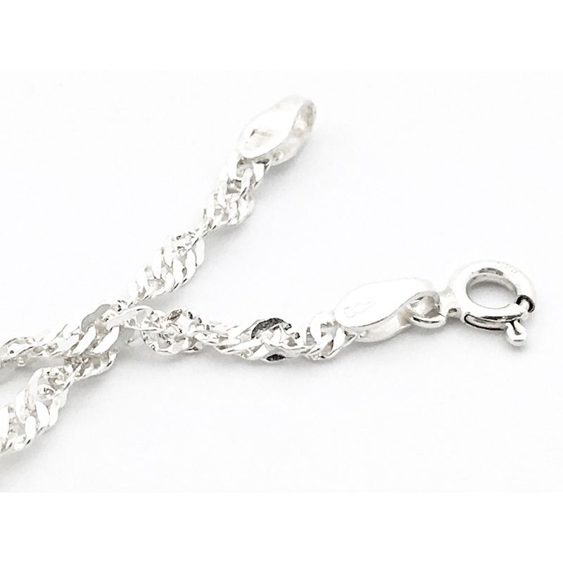 Image 4 of Silver bracelet with spiral link | 19.5 cm