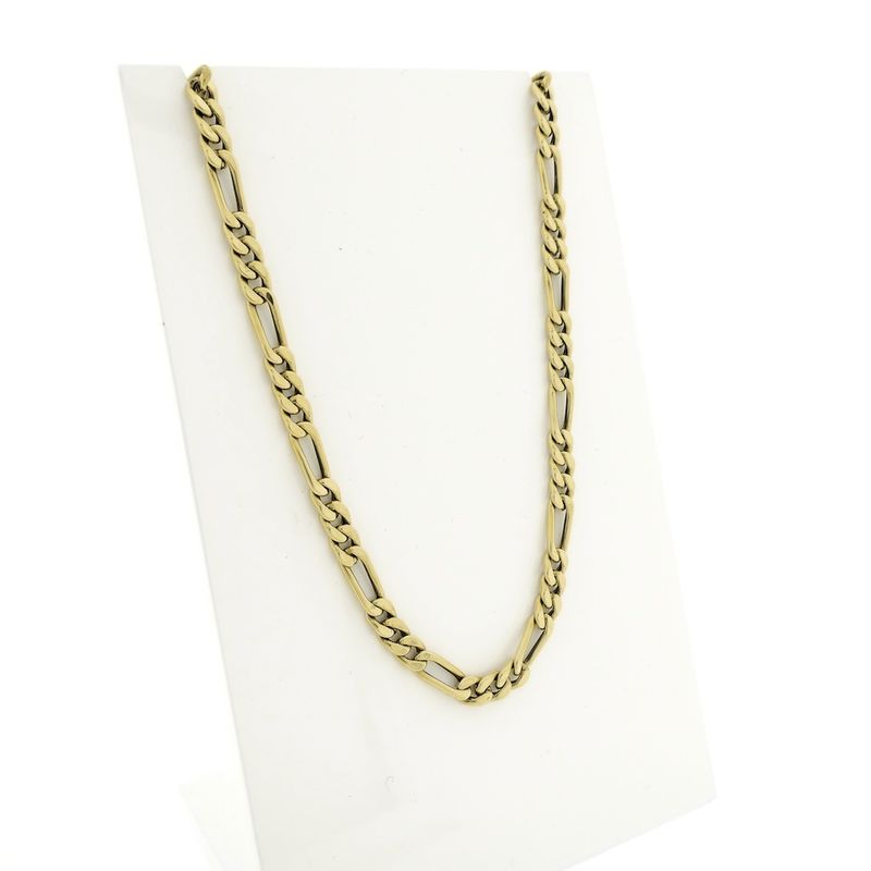 Image 7 of Gold Figaro link chain | 51 cm
