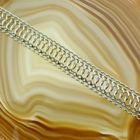 Image 3 of Silver wide braided link bracelet | 20 cm