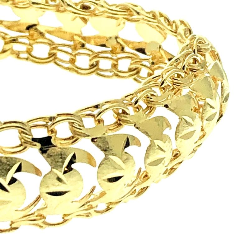 Image 2 of Gold classic link bracelet | 19 cm