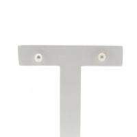 White gold stud earrings with pearl