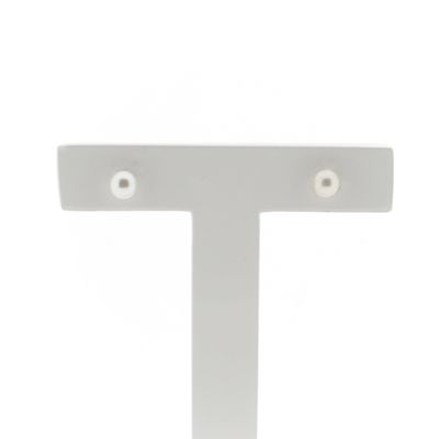 Image 1 of White gold stud earrings with pearl