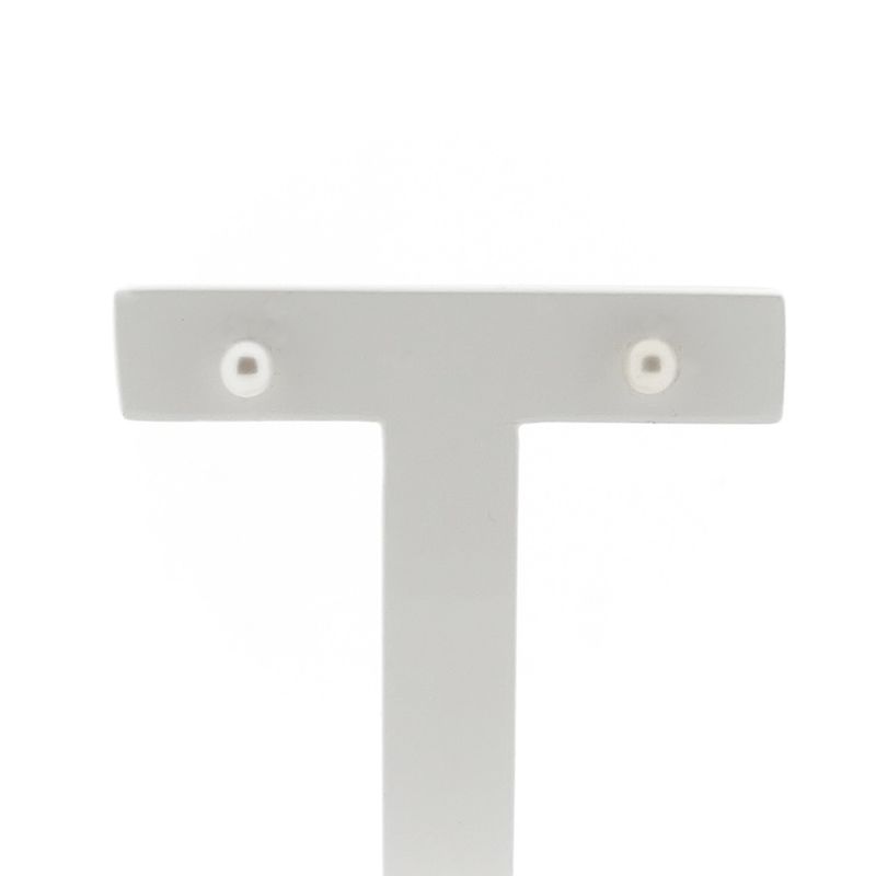 Image 1 of White gold stud earrings with pearl