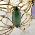 Image 6 of Gold bracelet with amethyst and jade
