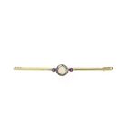 Image 3 of Vintage long gold brooch with opal and ruby