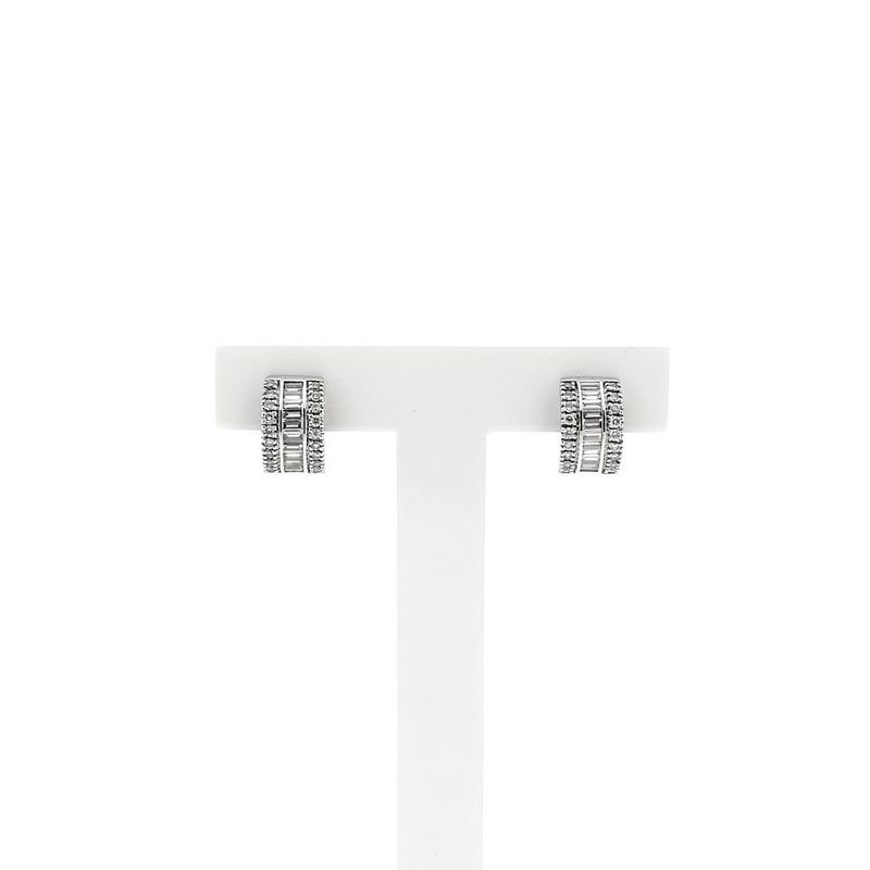 Image 1 of White Gold Tirisi Earrings with Diamonds; approx. 0.76 ct.
