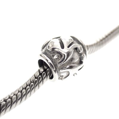 Image 2 of Pandora charm; Silver; Leafs