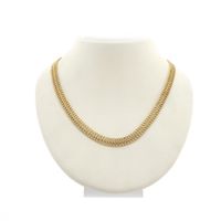 10-karat French gourmet link necklace | 43 cm