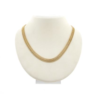 Image 1 of 10-karat French gourmet link necklace | 43 cm