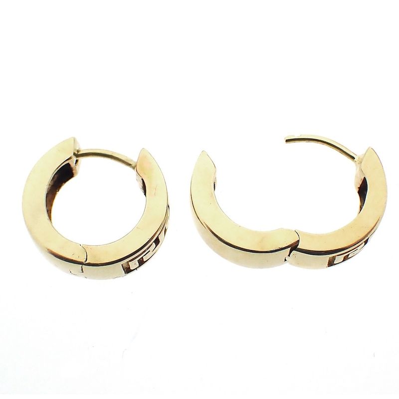 Image 6 of Gold earrings with a meandering pattern | Ø 16 mm