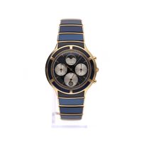 Eterna Airforce Galaxis Moonphase 850.4386.68; Vintage 18k. Gouden Heren Horloge