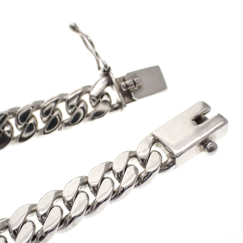 Image 4 of Silver solid gourmet link bracelet | 19 cm