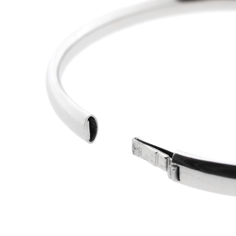 Image 5 of White gold twisted bangle | Ø 60 mm