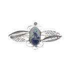 Image 1 of Silver old Dutch brooch with Delft blue