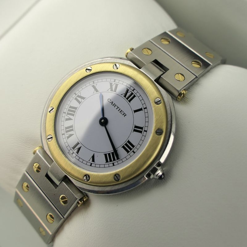 Image 20 of Cartier Santos Ronde 32mm 8191; 18k. Gold/steel watch