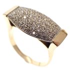 Image 1 of Exclusive 18K gold ring pavé set with diamonds | 0.73 ct.