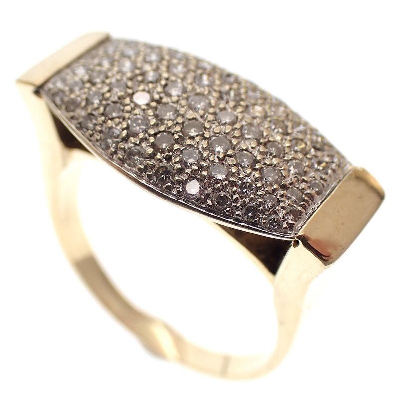 Image 1 of Exclusive 18K gold ring pavé set with diamonds | 0.73 ct.