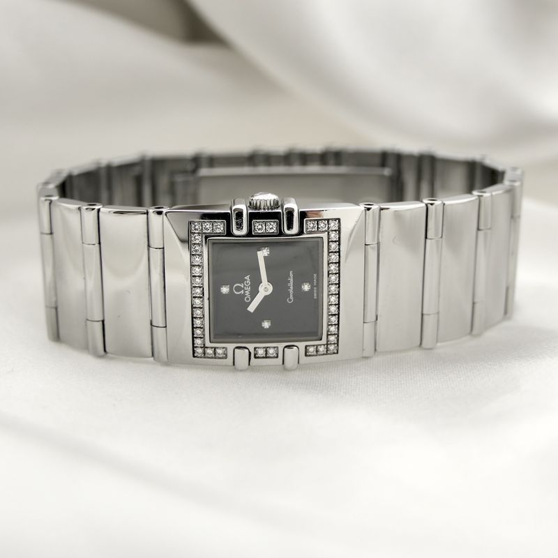 Image 9 of Omega Constellation Quadra 1528.46.00; Women's watch with diamonds