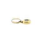 Image 4 of Minimalist Gold Pendant with Sapphire & Diamond | 0.005 ct.