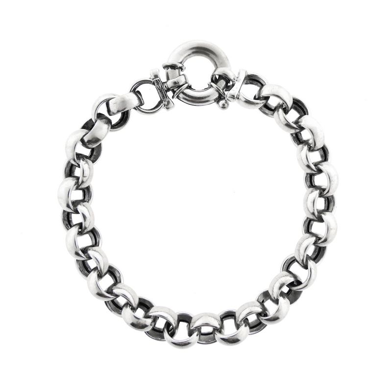 Image 3 of White gold robust jasseron link bracelet