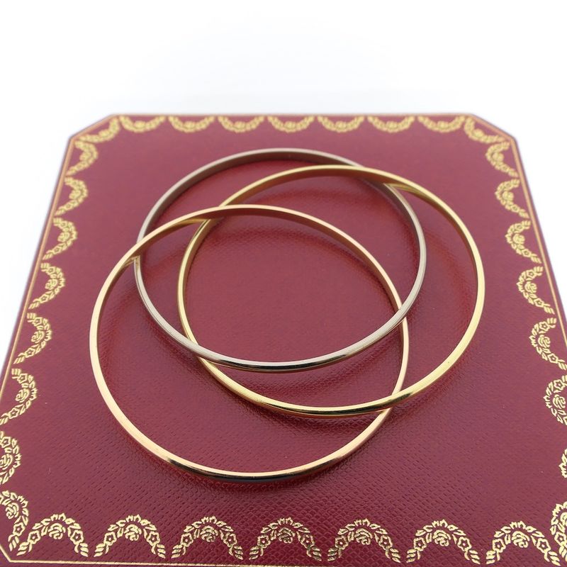 Image 5 of Gold Cartier Trinity bracelet; Size M