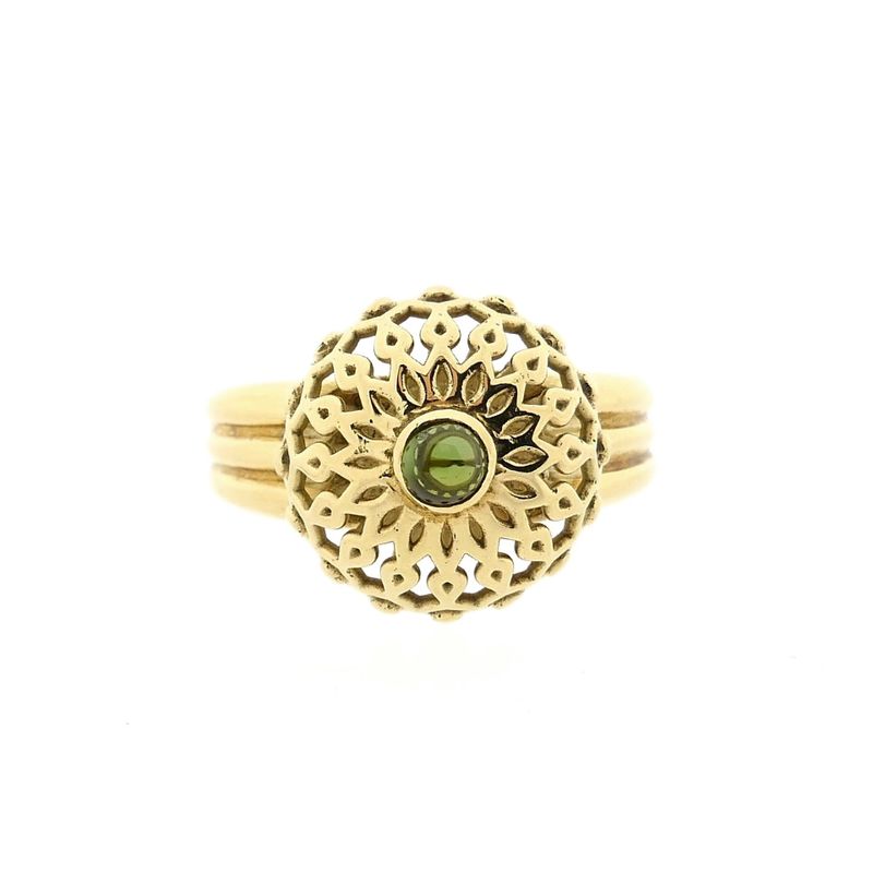 Afbeelding 3 van Vintage gouden ring met toermalijn
