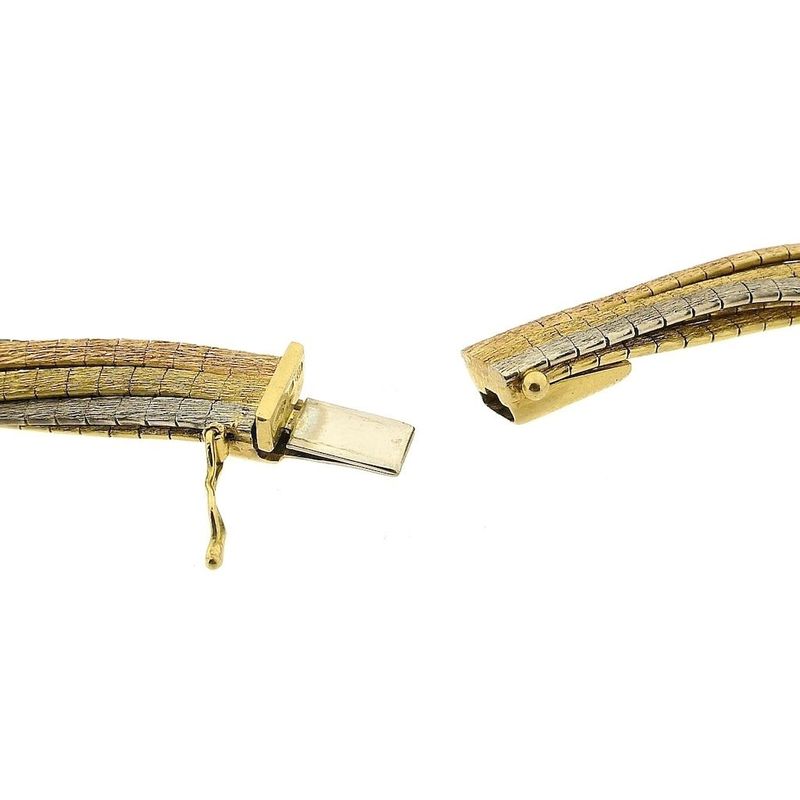 Image 5 of Tricolor gold omega link necklace