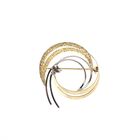 Image 1 of Two-tone gold brooch with 0.06 ct diamond.