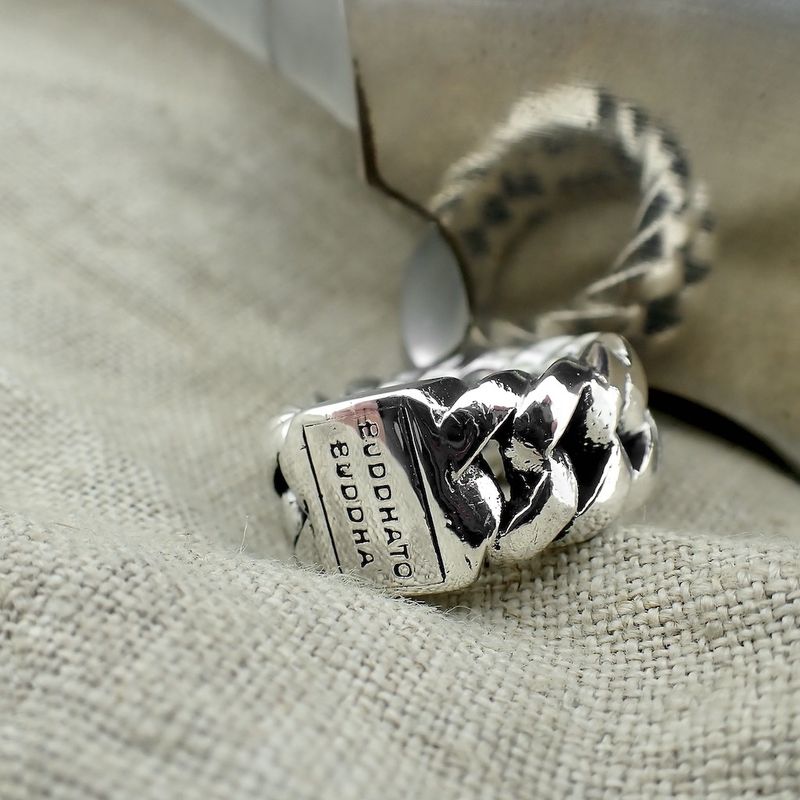 Image 4 of Silver Buddha to Buddha ring chain