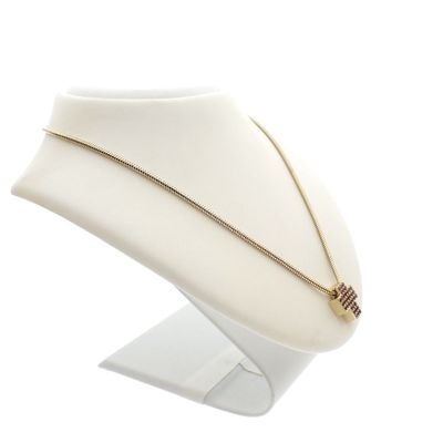 Gold snake link chain with ruby Image 2 of Gold snake link chain with ruby