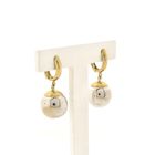 Image 2 of Two-tone gold stud earrings with balls