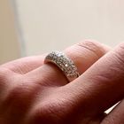 Image 7 of Golden Pavé Ring with Zirconia