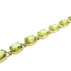 Image 4 of Gold tennis bracelet with peridot | 18 cm