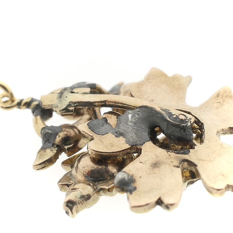 Image 5 of 8 carat antique German pendant with rose-cut diamonds