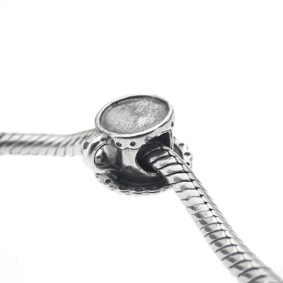 Image 2 of Pandora charm; Silver; Cup and saucer