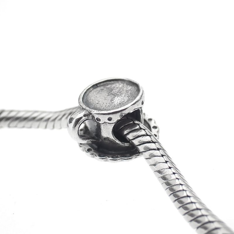 Image 2 of Pandora charm; Silver; Cup and saucer