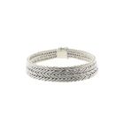 Image 4 of White gold herringbone link bracelet