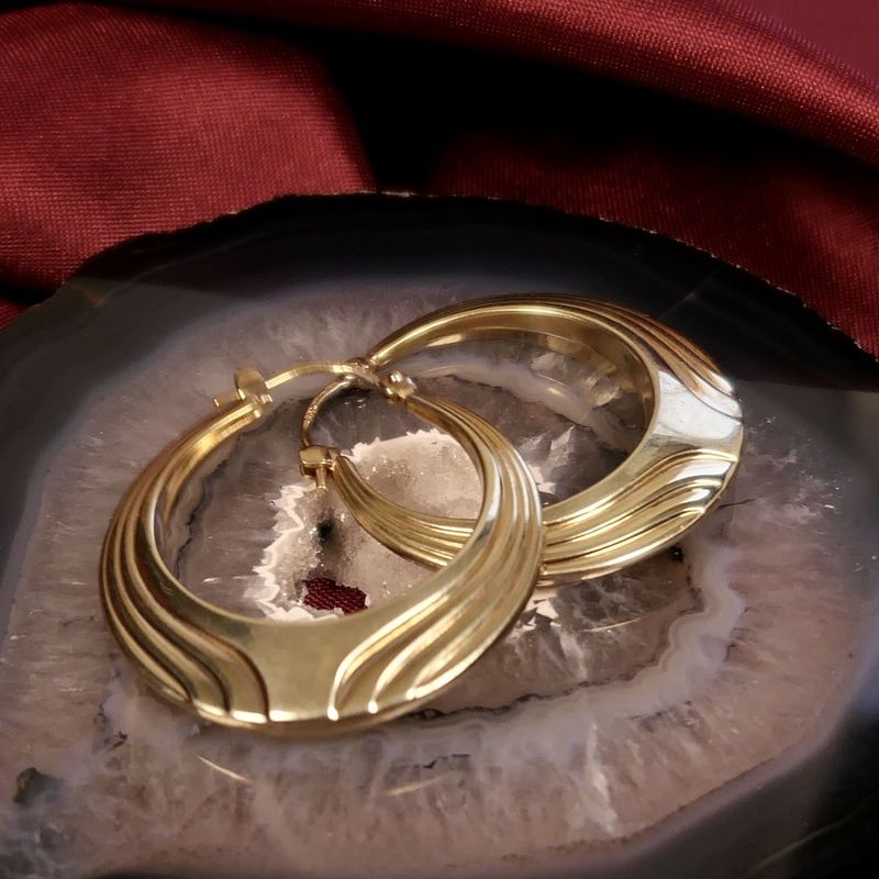 Image 2 of Golden earrings.