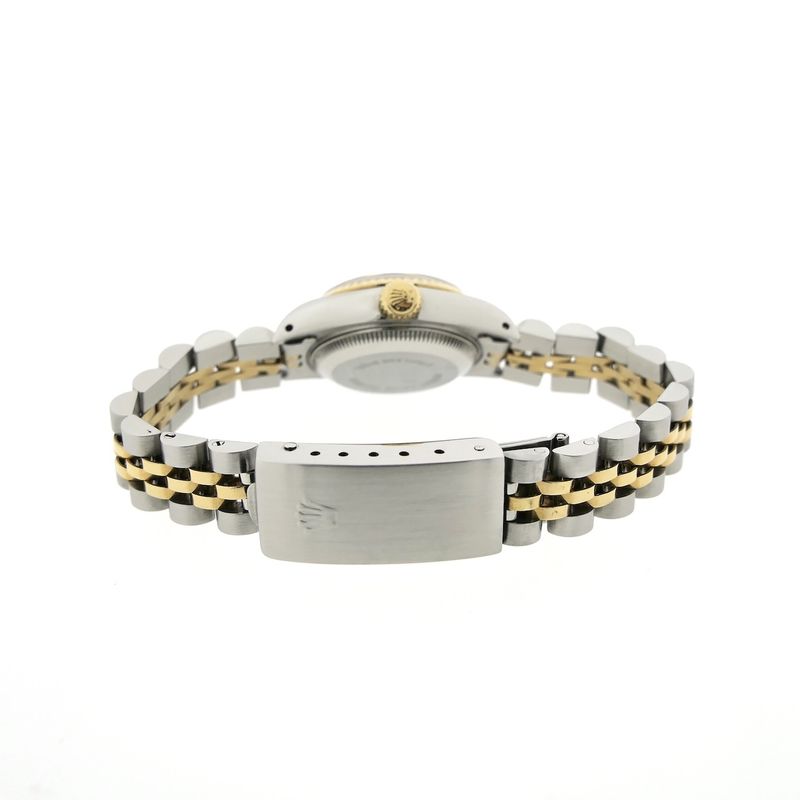 Image 9 of Rolex Lady-Datejust 26mm 69173; 18k. Vintage 18k. gold/steel women's watch with diamonds