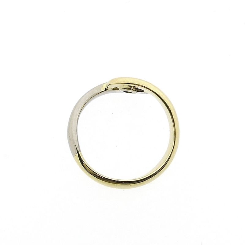 Image 5 of Two-tone gold solitaire ring with diamond; 0.09 ct.