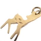 Image 5 of 18K Gold Pendant of a Young Deer with Enamel