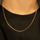 Image 8 of Gold gourmet link chain | 45.5 cm