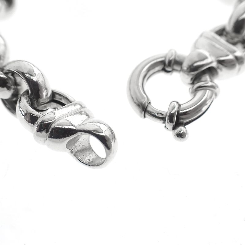 Image 5 of Silver jasseron link bracelet | 21 cm