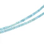 Image 6 of Light blue topaz bead necklace with gold clasp