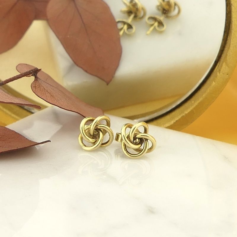 Image 2 of Golden fantasy stud earrings