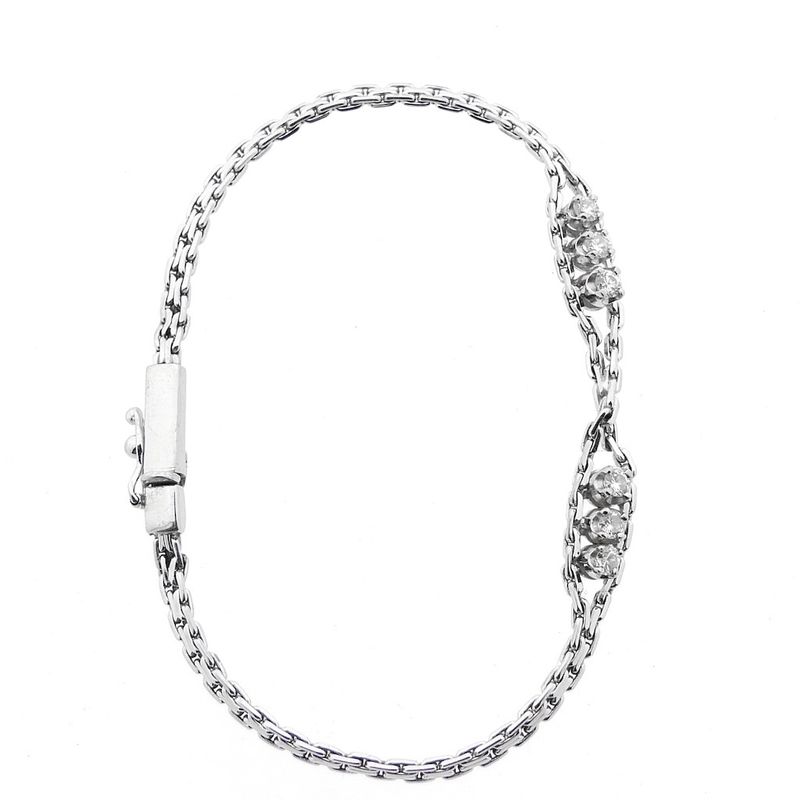 Image 5 of White gold fantasy link bracelet with 0.30 ct. diamonds | 17 cm
