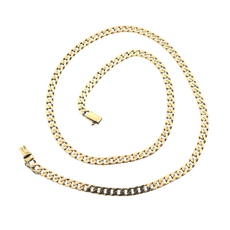 Image 7 of Gold gourmet link chain | 52 cm