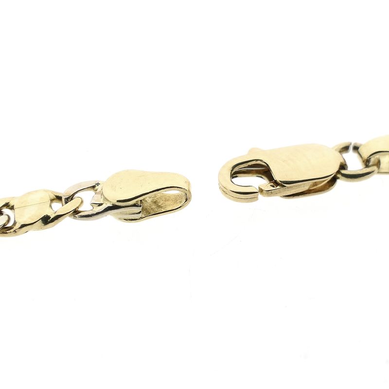 Afbeelding 3 van Bicolor gouden valkenoog schakelketting