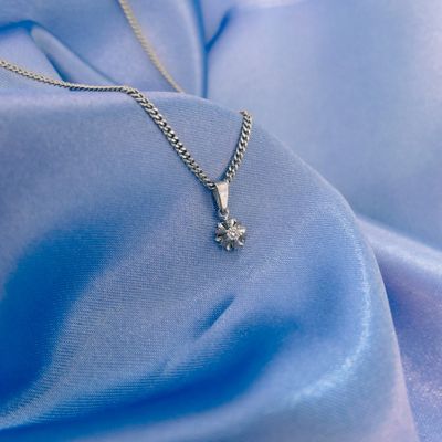 White gold pendant with diamond | 0.05 ct. Image 2 of White gold pendant with diamond | 0.05 ct.